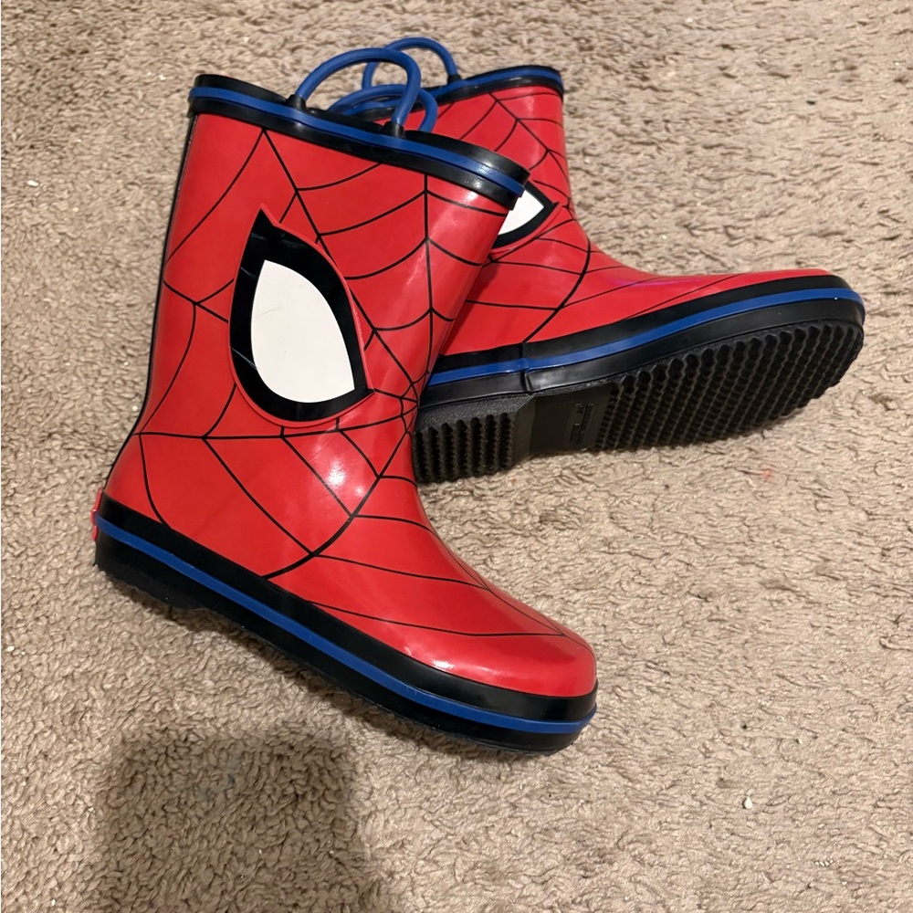 Marvel Red Spider-Man Kids Rain Boots size 11-12